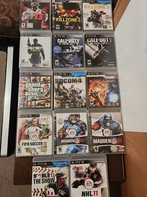 14 PlayStation 3 Games PS3 Games Lot COD Killzone GTA
