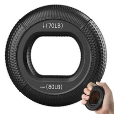 Hand Grip 20-80LB Silicone Finger Gripper Rings Strengthener Muscle