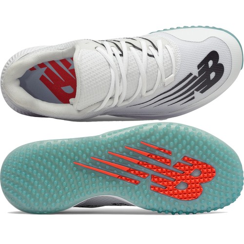 Zapatos de césped de béisbol New 4040v6 bajos para hombre blancos