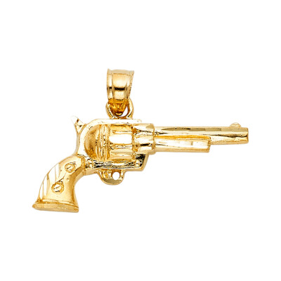 GOLD - 14K Gelbgold Pistolengewehr Anhänger