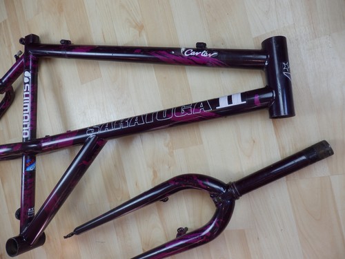 Retro Elevated chainstay 1991 Al Carter Saratoga II Frame & Forks size 48cm - Picture 15 of 24