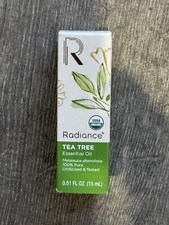 Radiance Organic Tea Tree Essential Oil, Melaleuca Alternifolia, NEW  0.51 fl oz