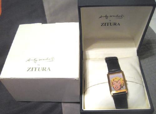 Zitura 18k Gold Andy Warhol Marilyn Monroe Wrist Watch Limited. Boxed # 22 / 99