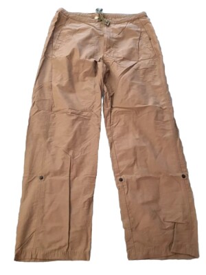 Eastern Mountain Sports Womens Large Roll Up Convertible Brown Hiking Pants