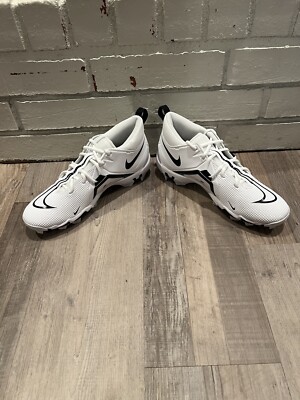 Nike Alpha Menace 3 Shark Football Cleat White Black CV0582  display picture 1