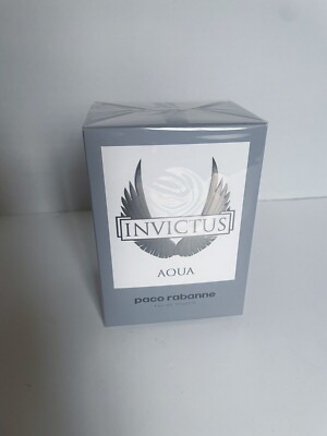 PACO RABANNE INVICTUS AQUA EAU DE TOILETTE SPRAY FOR MEN 3.4 Oz /100 ml NEW RARE