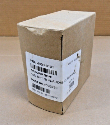 1 NEW SIMPLEX 4906-9101 0743250 V/O M-C NON-ADDRESS RED WALL SIGNAL SEALED BOX