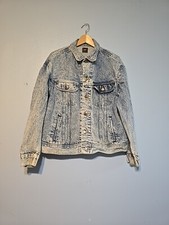 Vintage Lee Denim Jean Acid Wash Jacket Medium Made In The USA