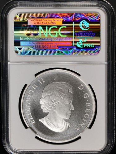 2014 Canada Silver $100 Bighorn Sheep NGC PF70 Matte Early Releases - Picture 4 of 4