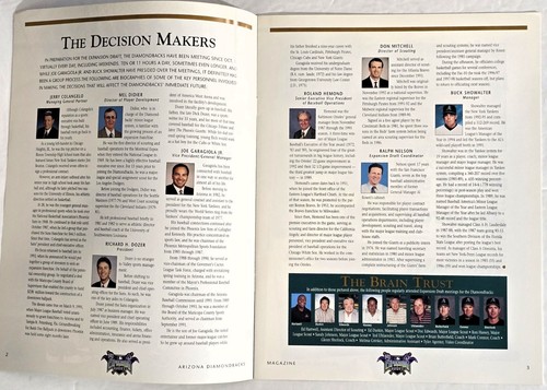 Arizona Diamondbacks Magazine 1997 Bozza di Espansione - NUOVO E MAI LETTO - Foto 3 di 4