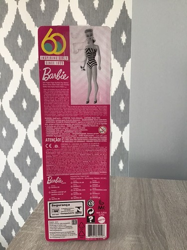Barbie Glitz 60th Anniversary Black & White Stripe Dress Doll Limited Edition - Picture 3 of 4