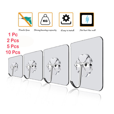 20X Wandbehang Command Home Aufkleber Haken Set Selbstklebend Streifen Clips