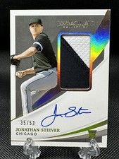 JONATHAN STIEVER '21 Immaculate AUTO On Card WORN 2 Color PATCH 35/53 RC Chicago