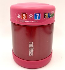 THERMOS 10oz Funtainer Pink Metallic Insulated Stainless Steel Food Soup Jar