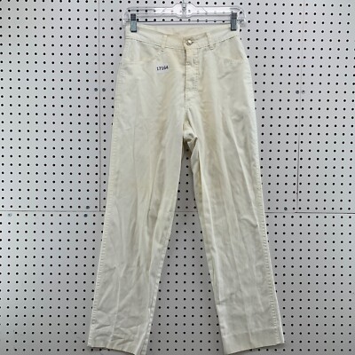 Vintage Womens Brittania White Jeans fits 26X27'' Inseam Straight leg USA Made