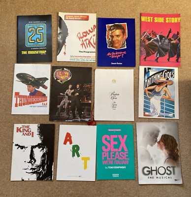Selection of 12 Theatre programmes London West End