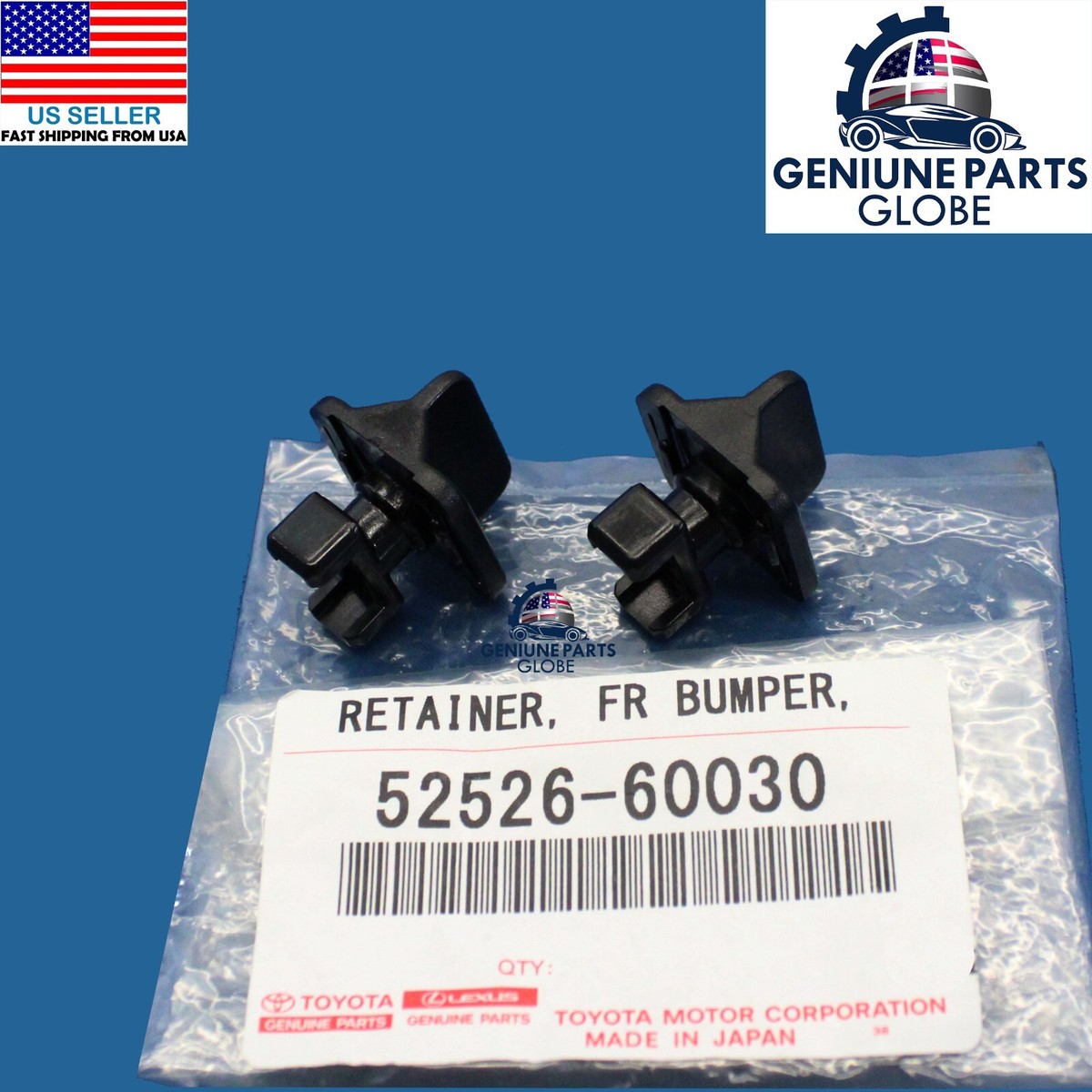 GENUINE OEM LEXUS 10-13 GX460 FRONT BUMPER SPOILER RETAINER 2 x