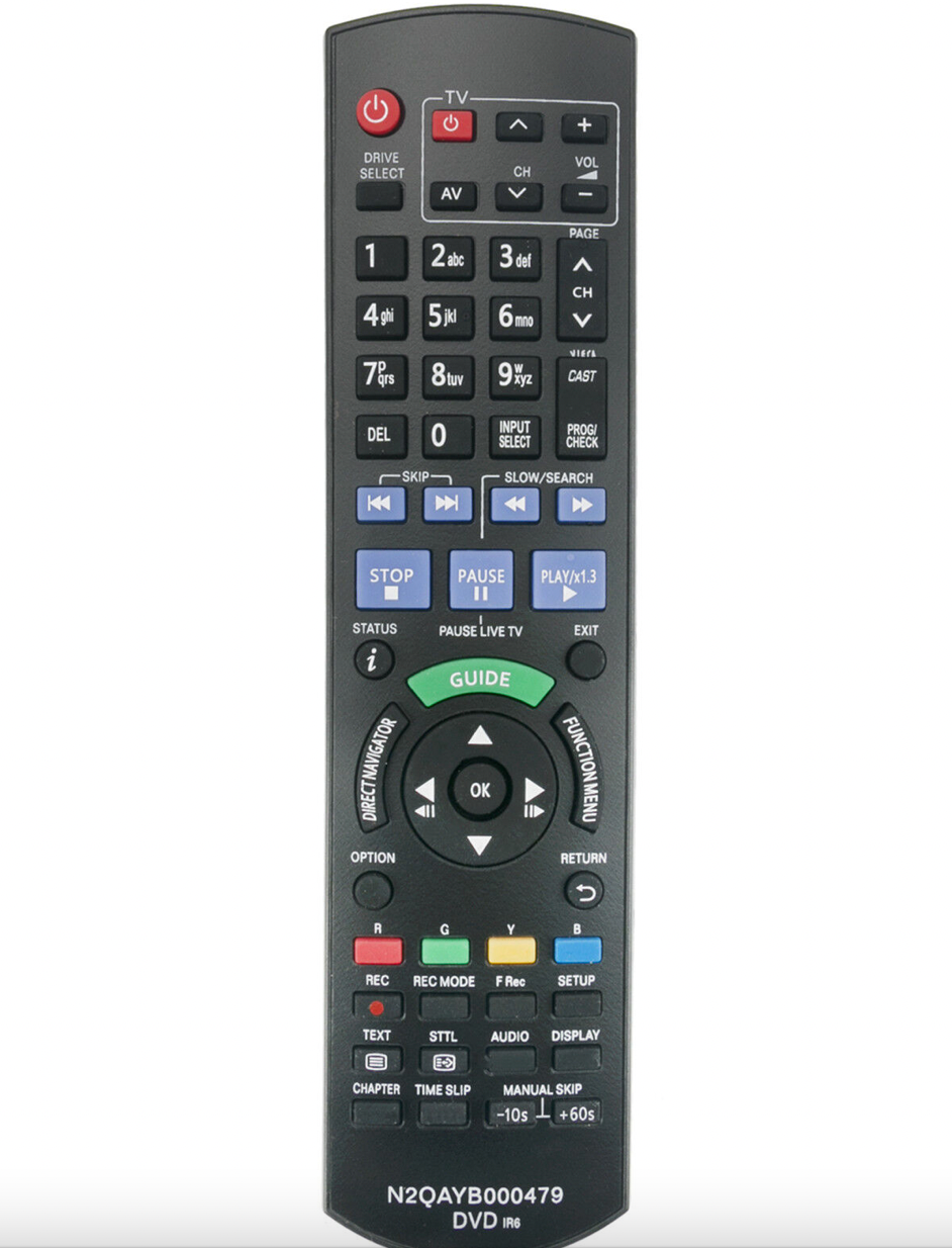 N2QAYB000479 Remote for Panasonic DVD Recorder DMRXW385 DMRXW390 DMR