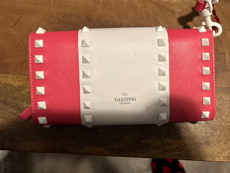 Valentino Garavani Pink/White Rockstud Wristlet medium  - Image 2 of 4