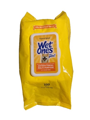 Wet Ones for Pets Multi-Purpose Dog Wipes Aloe Vera Tropical Splash 100 Count