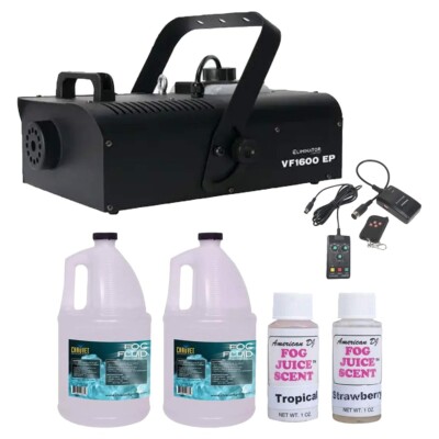 Eliminator Lighting VF1600 EP Mobile DMX Fog Smoke Effect Machine, 2 Gallons ...