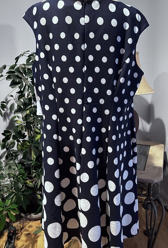 NWT London Times navy polk a dot dress . size 18 .Cute! - Picture 12 of 20