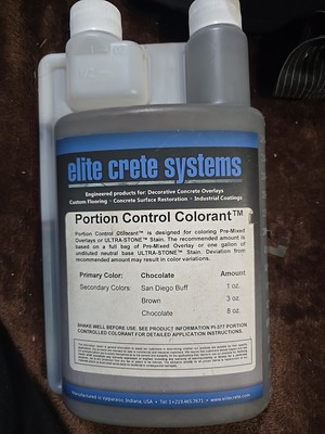 Elite Crete Portion Control Colorant 1 Qt Chocolatec Concrete/Resin Pigment Dye 