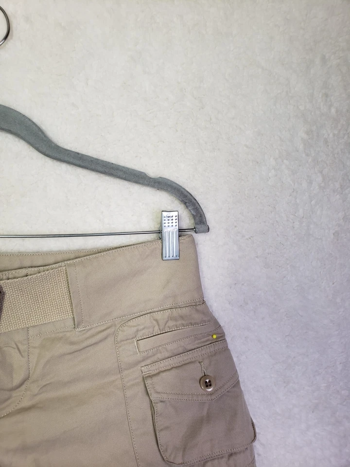 Ralph Lauren Women Shorts 4 Beige 100% Cotton Mid Rise Cargo Hot Pants - Image 3 of 4