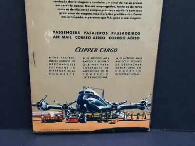 Vintage PAA Panam Pan American World Airways Clipper Portfolio