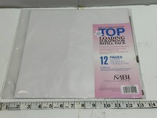 MBI 12 X 12 Top Loading Scrapbook Refill Pack, 12 White Pages W/ Page Protectors
