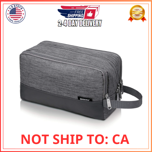 Hanging Water-Resistant Men's Toiletry Dopp Kit Shaving Bag Small-image