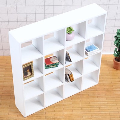  Handgefertigte Mini Miniatur Holz Aufbewahrungsregal Vitrinen 4-Schichten Organizer