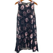 NWT Ann Taylor Loft Velvet Burnout Floral Sleeveless Shift Dress size ps