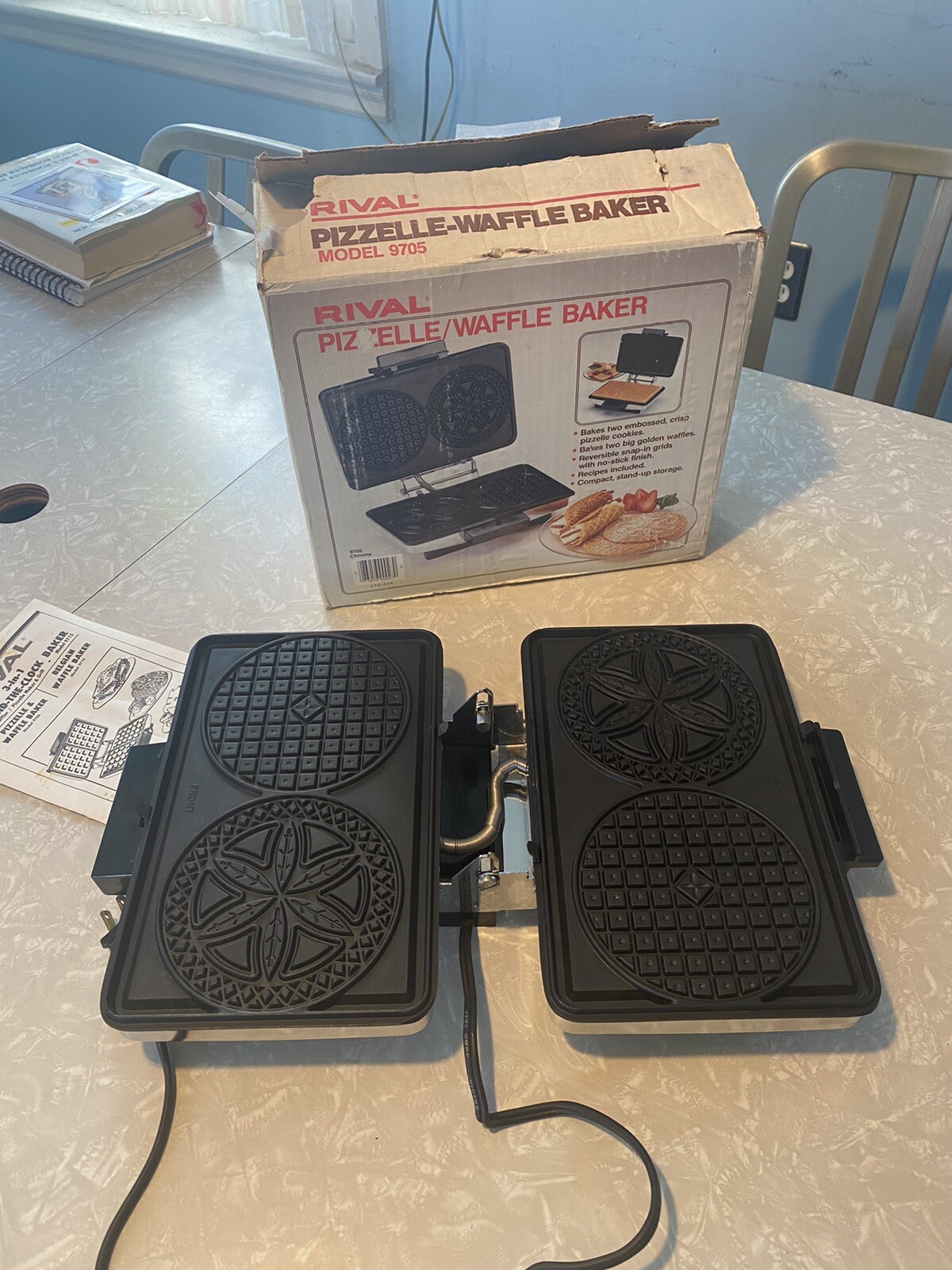 rival waffle pizzelle maker 9705 manual