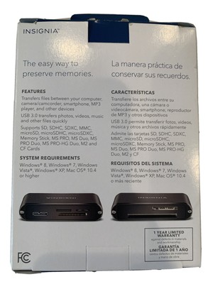 Insignia Usb 3 0 Multi Format Memory Card Reader Ebay