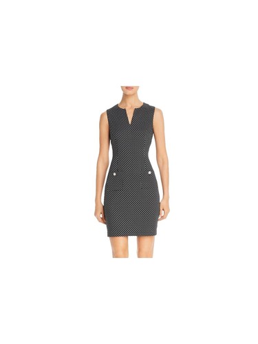 karl lagerfeld faux leather dress Adrianna Papell main image 1