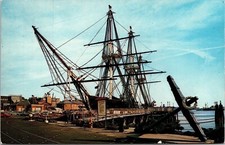 US Frigate Consitution Hartts Shipyard Boston Massachusetts MA Postcard PM WOB