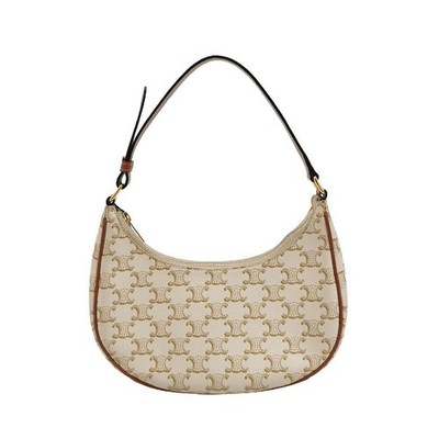 Celine Ava Classic Monogram Print Leather Underarm Shoulder Bag #K1I1