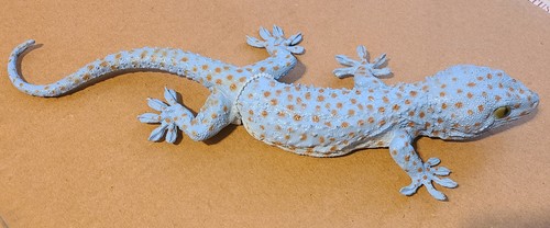 RARE Vtg Safari Ltd Gecko Toy Lizard Blue 11 in 1996 Great Shape Realistic