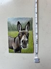 Hendrick Signed Original ACEO Donkey Farm Animal Painting — photo 3