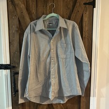 Men s Yves Saint Laurent Shirt Button Collar Blue 16.5 34 - 35