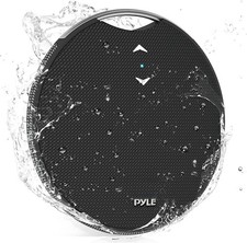 Pyle Portable Waterproof Wireless Bluetooth Mini Speaker w/ Mic - Black