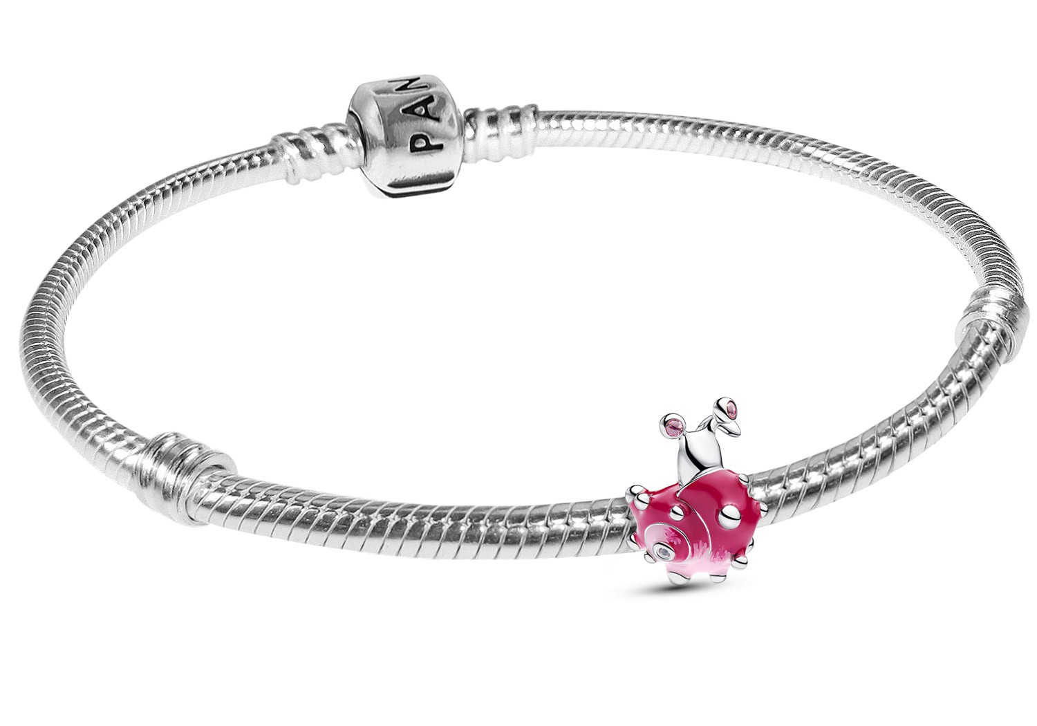 PANDORA Schmuck Damenarmband Silber Geschenkset Pinkfarbene Schnecke 21773 23490₽