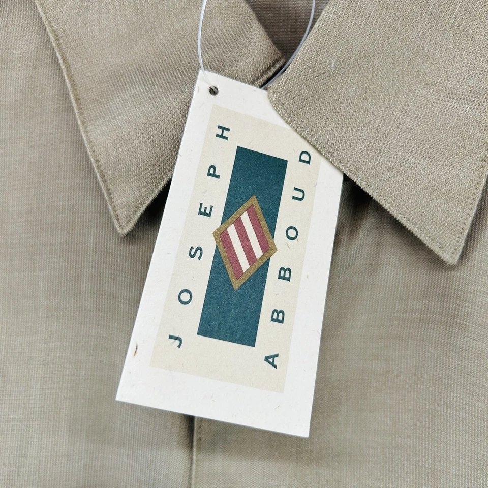 Camisa Joseph Abboud Tostada Seda y Algodón Manga Larga Para Hombre GRANDE NUEVA CON ETIQUETAS Foto 3 de 4