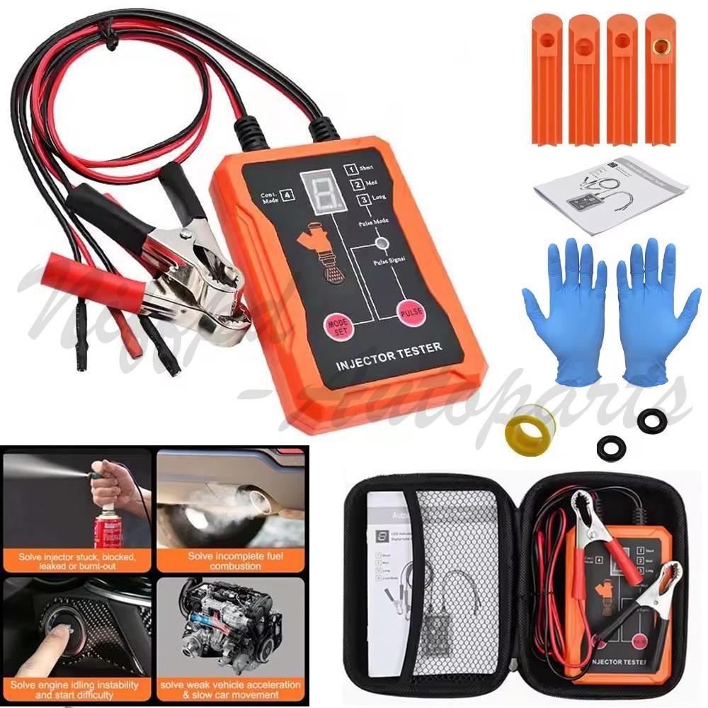 Fuel Injector Tester and Cleaner Tool Kit 8 Pulse Modes 4 Wire Output Terminals