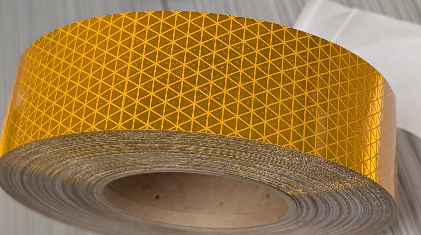 150' x 1. 75" roll reflective safety tape trucks school bus fluorescent yellow