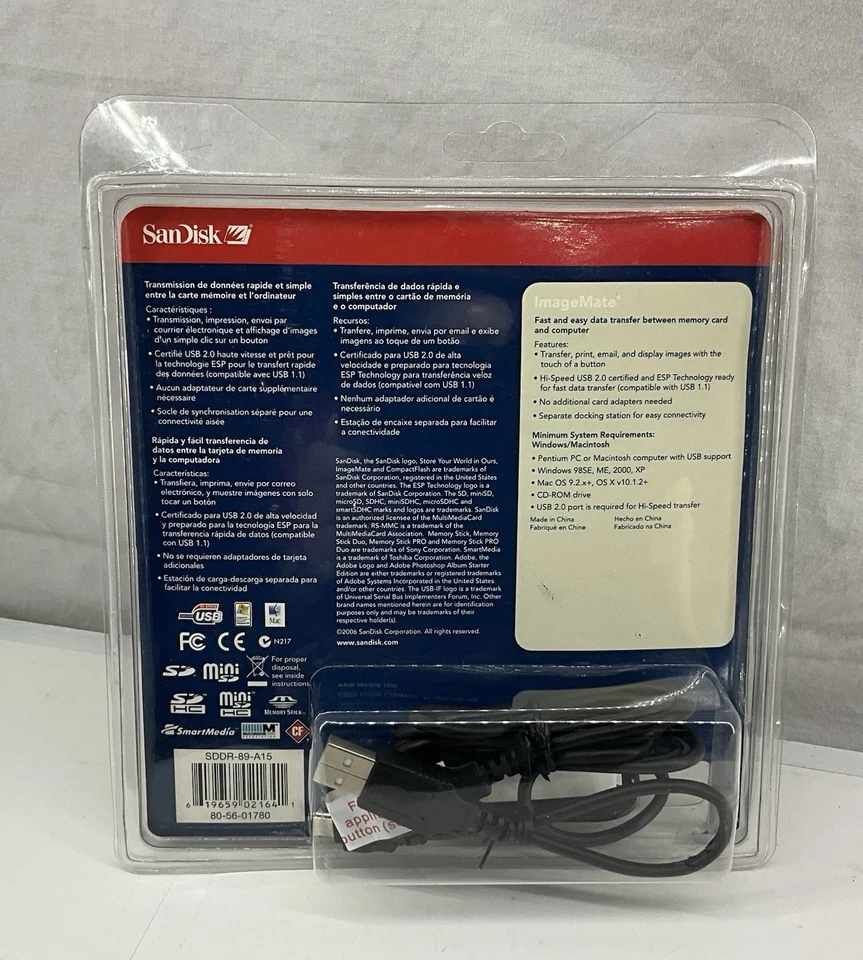 SanDisk ImageMate USB 2.0 12-in-1 Card Reader/Writer Brand New SDDR-89-A15 - Image 2 of 3