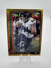 2025 Topps Chrome Football Brian Urlacher True Gold Refractor Auto /50 #CLA-BU