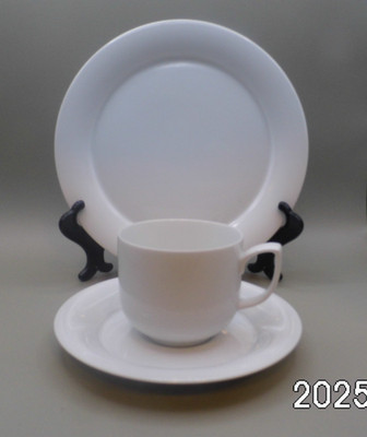 Porzellan Kaffee-Gedeck 3tlg. Serie Nobile weiß von Fürstenberg