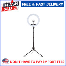 Vivitar 18" LED RGB Ring Light with Tripod, Phone Holder USB Charging Ports